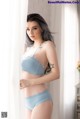 Beautiful Jessie Vard seductive with blue lingerie (13 photos) P12 No.da1eea Image No. 3