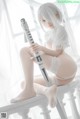 蠢沫沫 Cosplay 2B 白婚纱 P37 No.580b32