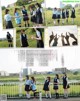 A group of young women in school uniforms posing for a magazine.